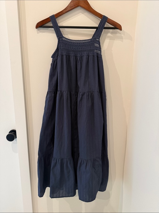 Universal Thread Dresses & Skirts - Universal Thread Navy Blue Tiered Midi Dress with Crochet Yoke